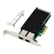 MicroConnect PCIe x4 Dual RJ45 10 GbE X550