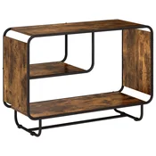 vidaXL Komoda Dimljen hrast 93.5 x 37.5 x 64.5 cm Predelan les