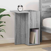 vidaXL Stranska miza Siva Sonoma 35 x 40 x 55 cm Konstruiran les