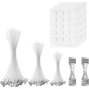 INF Stenji za sveče in držala za stenje za sveče DIY - 150 stenj za sveče, (21276697)