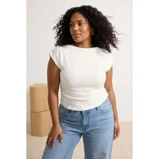 Trendyol Curve Ženska bluza Tbbss26Af00061, Krem