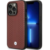 shumee Usnjen ovitek za iPhone 14 Pro BMW, diamantno bordo