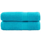 vidaXL Premium brisače za roke SOLUND 2 kosa turkizne 50x100 cm 600 g/m2