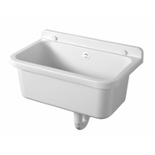 Stenski umivalnik, 50 x34cm, plastičen, bel - Bela - 24 - 34.00 - Polipropilen - Aqualine - 55.00 - Klasičen - 55x21x34 cm