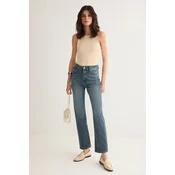Trendyol Blue Low Waist Straight Jeans