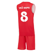 Cicibasket Double Rdeča-Bela | Otroški košarkarski dres | Macron Sportswear