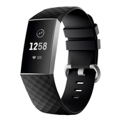 INF Fitbit Charge 3/4 silikonska zapestnica (S) Black, (21276290)