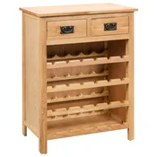 shumee Omarica za vino 72x32x90 cm trdna hrastovina