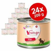 24x200g Feringa Kitten hrana za mačke, zajec & piščanec