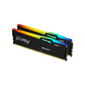 Memorija DDR5 64GB (2x32GB) 6000MT/s Kingston Fury Beast RGB KF560C40BBK2-64