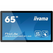 IIYAMA TF6539UHSC-B1AG 65inch WIDE LCD 50-Points Touch Screen 3840x2160 1100:1 500cd/m2 UHD IPS panel LED VGA 2xHDMI DP