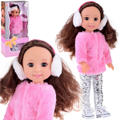 Lutka u zimskoj opremi roza 38cm
