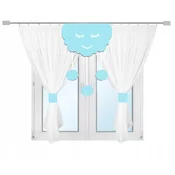 shumee Otroška zavesa CLOUD z obešalniki DELIKANTA lambrequin z ažurnim vzorcem 300x150