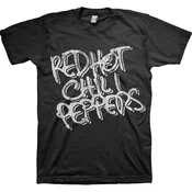 Red Hot Chili Peppers Black & White Logo Black L Majica