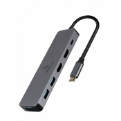 Adapter USB-C Hub USB-C PD HDMI x2 USB 3.0x3