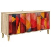 vidaXL TV omarica HEESCH 102 x 33 x 50 cm Sonoma Inženirski les