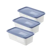ROTHO set posod za shranjevanje Domino, 1,2 l, pe, modra, 3 kos