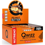 Qwizz Proteinske plocice, maslac od kikirikija, 12 komada, Nutrend