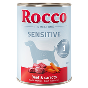 Ekonomično pakiranje: Rocco Sensitive 24 x 400 g - Govedina i mrkva