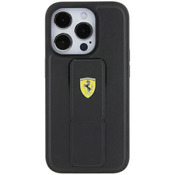 Ferrari FEHCP15SGSPSIK iPhone 15 6.1 black hardcase Grip Stand Metal Logo (FEHCP15SGSPSIK)