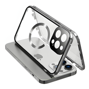 Magnetna Full-Body maska sa staklom  Stronghold MagLock za iPhone 16 Plus - titanium silver