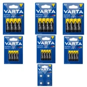 shumee VARTA SHD Zn-C komplet baterij AAA 4x3, AA 4x3 in V13GA 1,5V alkalne 4x1