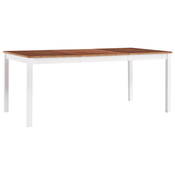 vidaXL Blagavaonski stol bijelo-smedi 180 x 90 x 73 cm od borovine
