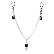 California Exotics Nonpiercing Nipple Chain Jewelry Onyx