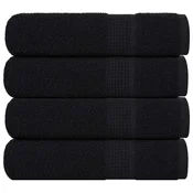 Vidaxl Kopalne brisače FROGN 4 kosi črne 100x150 cm 360 g/m2