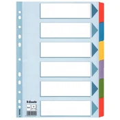 Registar, laminirani karton, A4, 6-dijelni, ESSELTE Mylar 100168