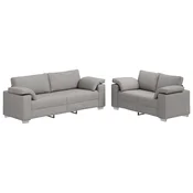 Vidaxl Kavč 2 szt. Oblačno siva 219 x 80 x 82 cm blago