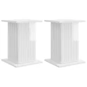 Stalak za biljke 2 pcs Bijela visokog sjaja 30,5 x 30 x 43 cm