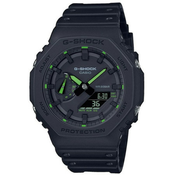 Muški casio g shock crni sportski rucni sat sa crnim silikonskim kaišem ( ga-2100-1a3er )