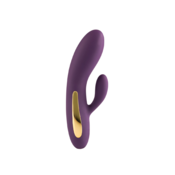 Splendor Purple Rabbit - silikonski vibrator, 17 cm