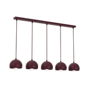 Luster na sajli SOOL 5xE27/15W/230V bordo