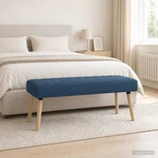 Bench z kanalnim oblazinjenjem Modra 110 x 40 x 46 cm Blago