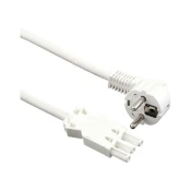 Priključni kabel z napajalnim vtikačem GST18, dolžina 2000 mm, z vtikačem, bel
