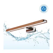 Brilagi-LED Kopalniška razsvetljava za ogledalo WOODY MIRROR 3 v 1 LED/12W/230V IP44 krom/hrast/češnja