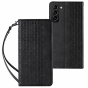 Eleganten etui/ovitek za Samsung S22 Plus, Fina tkanina, Črn
