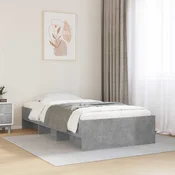 vidaXL Konstrukcija postelje Betonsko siva 80 x 200 cm Inženirski les