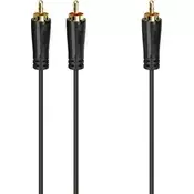 Hama cinch kabel - 2 x 5 m za subwoofer crne boje