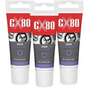 shumee CX80 Brezbarvna silikonska mast za gumo, tesnila za živila, pipe, NSF 40 g x 3