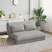 Podesivi podni naslonjac Svjetlosiva Baršun