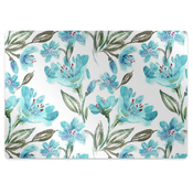 Decormat Podloga za pisalni stol Turquoise flowers 120x90 cm 15 cm