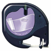 Kompatibilen LT trak za Dymo 12267/S0721530/Letratag LT-100H, LT-100T, LT-110T, QX 50, XR, XM, 2000 12mmx4m (1/2x13) - črn izpis/prozoren trak