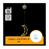 Aigostar - LED božicna dekoracija LED/3xAAA mesec 18,5cm