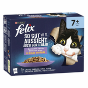 Felix Senior Fantastic So gut wie es aussieht - Govedina, piščanec, sardele, losos 48x85 g
