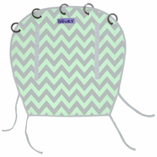 Dooky zaslonka Reversible Mint/Grey Chevron