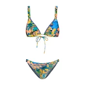 Shiwi Bikini modra/temno rumena/zelena/korala