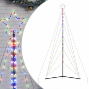 Vidaxl LED božično drevo 615 LED barvita 404,5 cm